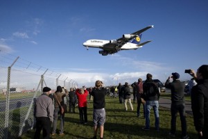 Vluchtspotters verzamelen zich op Oslo Airport Gardermoen